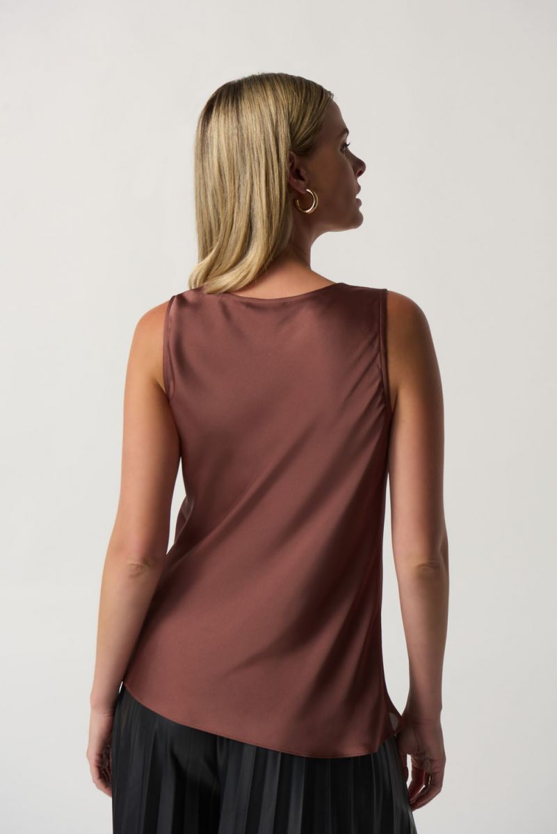 Joseph Ribkoff Kelly Green Cowl Neck Satin Top 233048