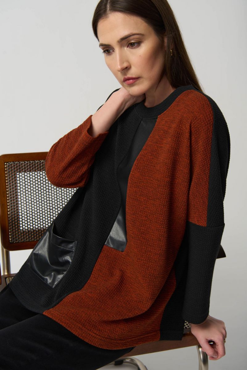 Joseph Ribkoff Boxy Color Block Top 233055